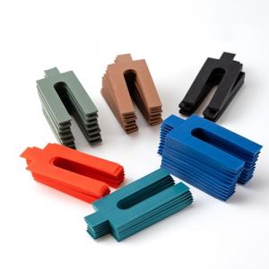 Relaxdays Entretoises, Set de 144, en Plastique, 6 Tailles, 1-6 mm, Cales de vitrage, Supports, Multicolores