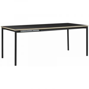 Beliani Table de salle à manger extensible noire 140 / 180 x 90 cm AVIS