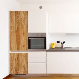 Plage Sticker réfrigérateur et lave vaisselle, imitation Bois Acacia, 180 cm X 59,5 cm