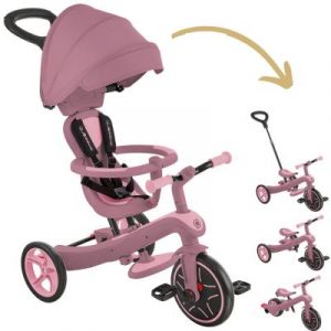 Globber Tricycle Trike Explorer 4 en 1 eco-logic Framboise