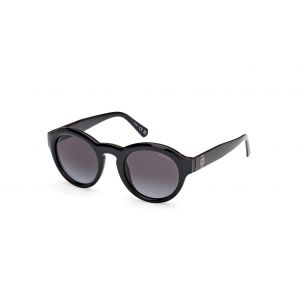 Guess Homme GU00205 01B Lunettes de soleil Inject&eacute; Noir Fum&eacute;e Ronde Normale