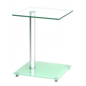 Haku Möbel 33705 - Table basse appoint en verre et aluminium