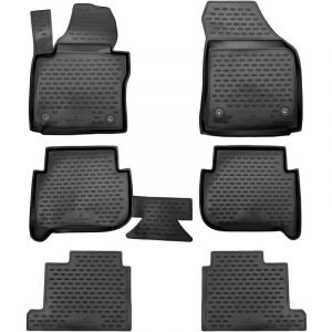 Walser Tapis en caoutchouc XTR pour VW Touran I, II, 7 places, 2003 - 2015