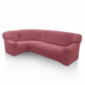 SOFASKINS Housse de canapé d'angle Super élastique, Lavable, de Haute qualité, Respirante, Confortable et Durable, Facile à Installer, Dimensions (340-540 cm), Couleur Fuxie Transparente