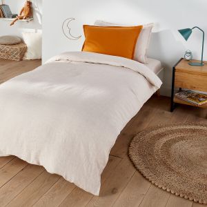 Housse de couette en lin lavé, Linot Naturel Taille 200x200 cm
