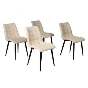 Lot de 4 chaises muse/ Beige/ 60x45x84