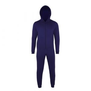 Comfy Co - Grenouillère unie à capuche - Enfant unisexe (5-6 ans) (Bleu marine) - UTRW3293