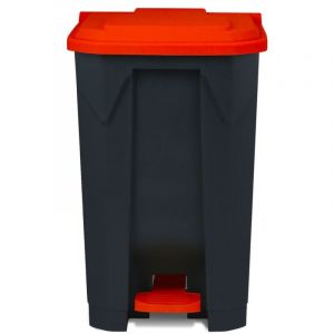 Floordirekt - Poubelle Olaf Pour la maison, le bureau & le commerce Rouge 80 Litres (49,3 x 43 x 71 cm)