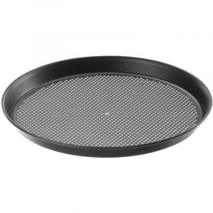 Hendi Moules à pizza, plateaux de four à pizza, ronds, perforées, idéaux pour une cuisson uniforme des pizzas, ø400x(H)25 mm, acier au carbone recouvert d'oxyde de fer