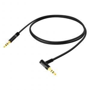 Avizar C&acirc;ble Audio Jack 3.5 mm M&acirc;le-M&acirc;le Auxiliaire Embout coud&eacute; &agrave; 90&deg; 1m - Noir