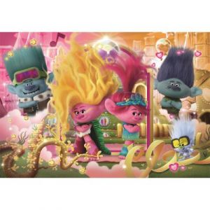 Clementoni 27268 - Puzzle Trolls 3-104 Pi&egrave;ces - Jeu Educatif, de R&eacute;flexion et de Patience - Image de Qualit&eacute; - 38 x 27 Cm - &Agrave; Partir de 6 Ans