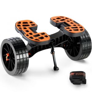 VEVOR Chariot de Kayak 145 kg Chariot Transport Canoë Détachable avec Roues Pleines 25,4 cm Largeur Ajustable Pied de Support Antidérapant pour Kayaks Canoës Planches à Pagaie Tapis Flottants Bateaux
