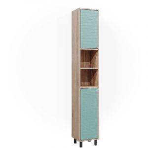 Vicco meuble de rangement de salle de bain Agasta, Vert menthe, 30 x 190.3 cm