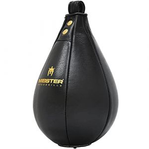 Meister SpeedKills Sac de Vitesse en Cuir avec Poche en Latex léger – Noir – Taille L (26,7 x 17,8 cm) (26,7 x 17,8 cm)