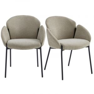 Candice-chaise en tissu luxury gr&egrave;ge (x2)