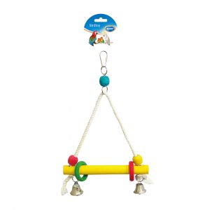 Balançoire pour oiseaux en corde cubes et bois Duvoplus
