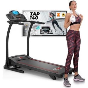 Tapis de Course &Eacute;lectrique Pliable YOUR MOVE mod. TAP 140, 14 km/h, Bluetooth App KINOMAP et ZWIFT, Audio +Haut-Parleur,