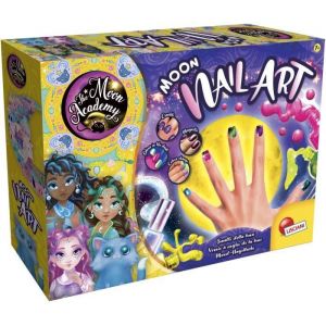 Lisciani Giochi The Moon Academy : Nail Art Lunaire - Kit Création de Vernis A Ongles pour Enfants dès 7 Ans - Vernis A Effets Magiques - Vernis Phosphorescent, Change de Couleurs, Magnétique
