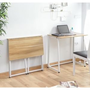 MODEZVOUS - Bureau Pliable Rabattable pour Petit Espace 80 CM