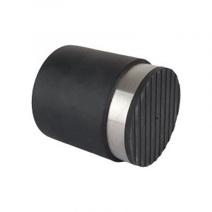 Alpertec Bloque-porte acier lisse noir Diam.8.5 x H.10 cm