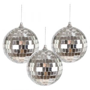 Ptit Clown Re23458 Lot de 3 boules &agrave; facettes disco 8 cm &agrave; suspendre