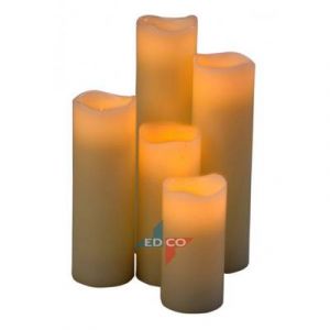 Arti Casa Bougie LED en cire v&eacute;ritable pour l'int&eacute;rieur champagne LED ambre