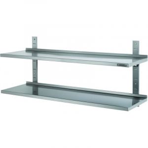 Casselin Etagère Murale Inox Double - de 60cm à 2m - 600 mm