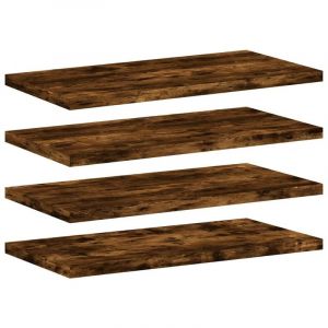 VidaXL Étagères Murales 4 Pcs Chêne Fumé 40x20x1,5cm Bois D'ingénierie