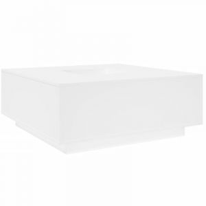 VidaXL Table basse blanc 100x100x40 cm bois d'ing&eacute;nierie