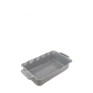 Peugeot Délices Plat céramique four rectangulaire festonné gris argent 31 cm