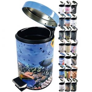 Sanilo Poubelle de Salle de Bain 3L avec système d’abaissement automatique - Ocean