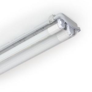 Réglette Étanche 120 cm IP65 avec deux Tubes LED Cristal 18W 140lm/W 6000K Blanc froid