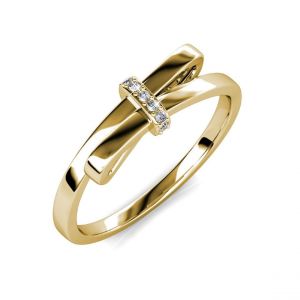 Bague Luminous Bow MYC-Paris DR0036-G - Dor&eacute; Et Cristal