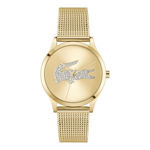 Lacoste Montre Femme Crocodelle - 2001470 Bracelet Acier Doré