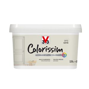 Image de V33 Peinture acrylique multi-supports Colorissim satin gypse 2.5L