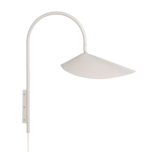 Ferm Living Applique avec prise Arum Small / H 46 cm - Métal - Orientable beige cachemire en métal