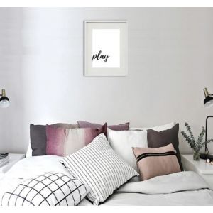 Shot Cadre Photo Play 30x40cm avec P e Partout Tableau Bois Verre (BLANC)