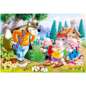 Castorland Puzzle Les trois petits cochons 60 pièces