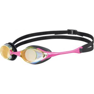 Arena Cobra Swipe Mirror Goggles, yellow copper/pink Lunettes de natation