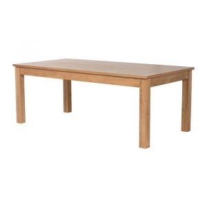 Table &agrave; manger extensible 8 &agrave; 12 personnes placage ch&ecirc;ne - Naturel - FOMIREL