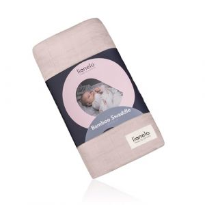 Lionelo Bamboo Swaddle Lange pour b&eacute;b&eacute;, Grande Couverture b&eacute;b&eacute; en Coton de Bambou 100% Naturel, Dimensions 120 x 120 cm, agr&eacute;able au Toucher, Tissu Doux (Beige)
