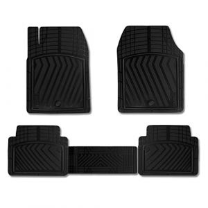 Omac Tapis de sol pour Nissan Qashqai antid&eacute;rapants en caoutchouc Noir 5 Pcs