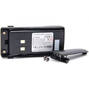 Vhbw Batterie remplace Wouxun BLO-010, BLO-012, BAT-9P pour radio talkie-walkie (3200mAh, 7,4V, Li-Ion) + clip