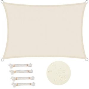 WOLTU Voile d’ombrage rectangulaire en polyester, protection contre le soleil avec protection UV pour jardin ou camping,4x5 m,