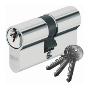 Abus Cylindre de porte E50 30x30 Barillet de serrure double entrée 3 cles