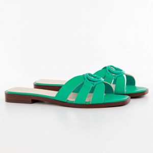 Guess Claquette Symo Femme Vert