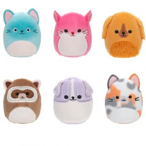 Jazwares Squishville par Original Squishmallows- Peluches de l&rsquo;Escouade des Amis - Six Peluches Squishmallows de 5 cm Dont Charlice, Sigrid, Finley, Farice, Tahoe, et Rheya- Jouets pour Enfants