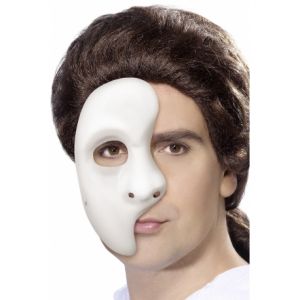 Image de Demi-masque blanc adulte