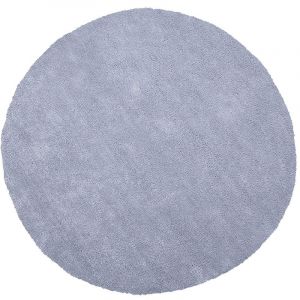 Beliani Tapis rond en tissu gris clair DEMRE