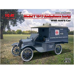 Image de ICM Maquette Voiture Maquette Camion Model T 1917 Ambulance (early) Wwi Aafs Car